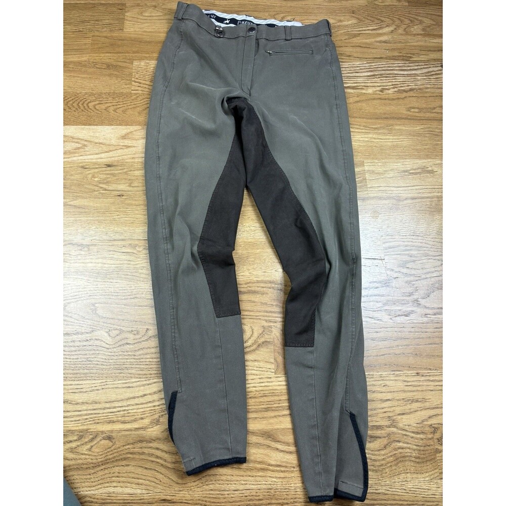 Pikeur Riding Pants Women's 24L Green Brown Breeches Stretch
